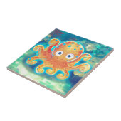 Cute Cartoon Octopus Tegeltje (Zijkant)