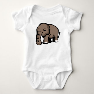 Cute Cartoon Olifant Illustratie Baby Bodysuit