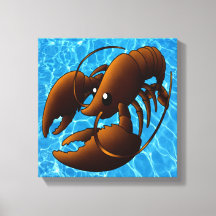 Cute Cartoon Oranje Lobster