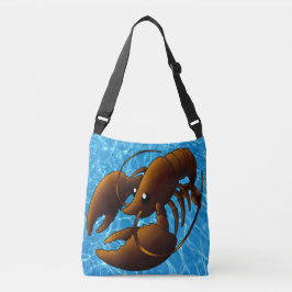 Cute Cartoon Oranje Lobster Crossbody Tas