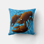 Cute Cartoon Oranje Lobster Kussen (Achterkant)