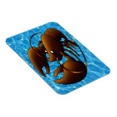 Cute Cartoon Oranje Lobster Magnet Magneet (Rechterzijde)