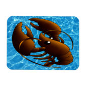Cute Cartoon Oranje Lobster Magnet Magneet (Horizontaal)