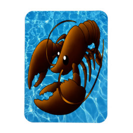Cute Cartoon Oranje Lobster Magnet Magneet