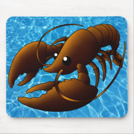 Cute Cartoon Oranje Lobster Muismat