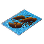 Cute Cartoon Oranje Lobster Notitieboek (Linkerzijde)