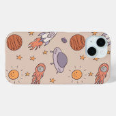 Cute Cartoon Outer Space Seamless Pattern Design Case-Mate iPhone Case (Achterkant (horizontaal))