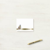 Cute Cartoon Owl Books Teacher Custom Name Post-it® Notes (Op bureau)