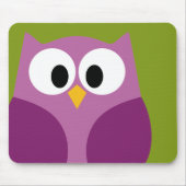 Cute Cartoon Owl met Bright kleuren Big Eyes Muismat (Voorkant)