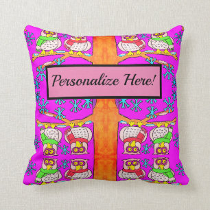 Cute Cartoon Owl Personalized Kussen