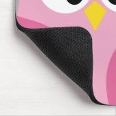 Cute Cartoon Owl - Roze en grijze aangepaste naam Muismat (Hoek)