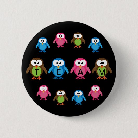 Cute Cartoon Ownership Team Ronde Button 5,7 Cm (Voorkant)