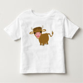 Cute Cartoon Ox kinderen T-shirt (Voorkant)