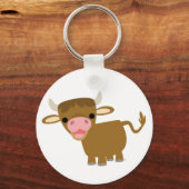 Cute Cartoon Ox sleutelhanger (Voorkant)