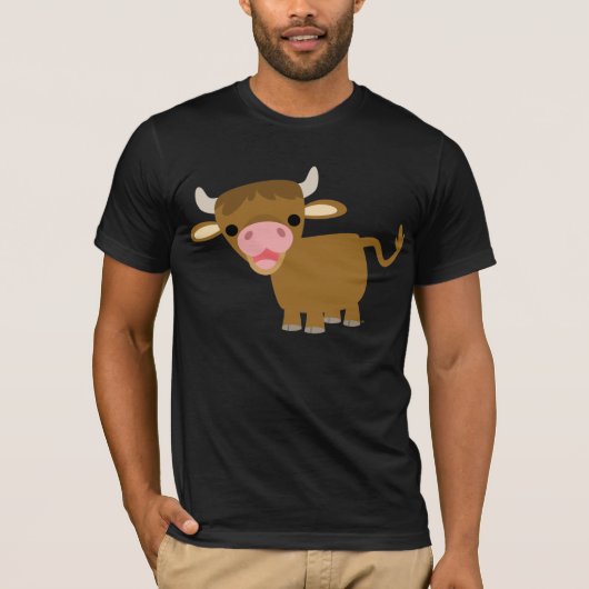 Cute Cartoon Ox T-shirt (Voorkant)
