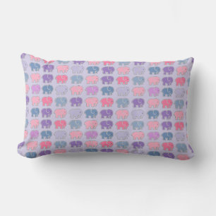 Cute Cartoon Paarse Olifant Patroon Kussen
