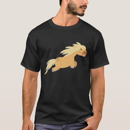 Cute Cartoon Palomino Pony T-shirt (Voorkant)