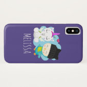 Cute Cartoon Pals - Happy Unicorn & Bird Case-Mate iPhone Case (Achterkant (horizontaal))