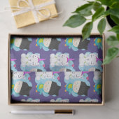 Cute Cartoon Pals - Happy Unicorn & Bird Tissuepapier (Geschenk)