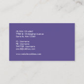 Cute Cartoon Pals - Happy Unicorn & Bird Visitekaartje (Achterkant)