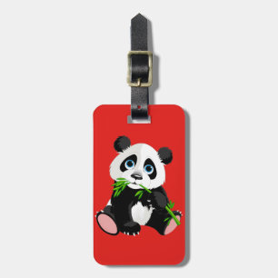 Cute cartoon Panda Beer Bagagelabel