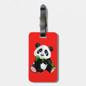 Cute cartoon Panda Beer Bagagelabel (Achterkant verticaal)
