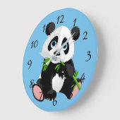 Cute Cartoon Panda Beer Grote Klok (Hoek)