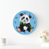 Cute Cartoon Panda Beer Grote Klok (Huis)
