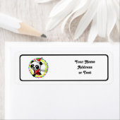 Cute Cartoon Panda Beer Santa Etiket (Insitu)