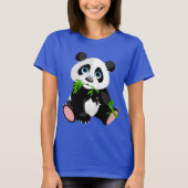 Cute Cartoon Panda Beer T-shirt (Voorkant)
