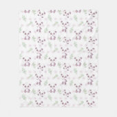 Cute Cartoon Panda Flowers Balloons Patroon Fleece Deken (Voorkant)
