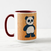 Cute Cartoon Panda met Bamboo Mok (Links)