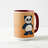 Cute Cartoon Panda met Bamboo Mok (Voorkant rechts)