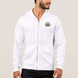 Cute Cartoon Panda on Bamboo Patch Hoodie