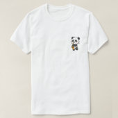 Cute Cartoon Panda Playing Golden Saxophone T-shirt (Design voorkant)