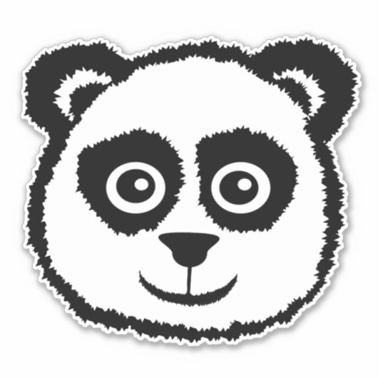 Cute Cartoon Panda Sticker (Voorkant)