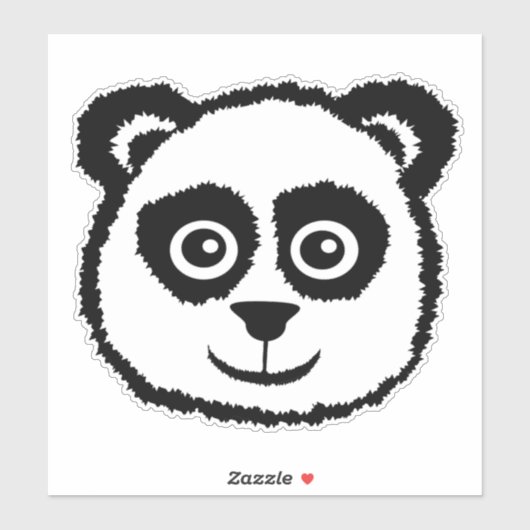 Cute Cartoon Panda Sticker (Vel)