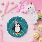 Cute Cartoon Party Penguin Papieren Bordje (Feest)