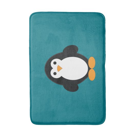 Cute Cartoon Penguin Badmat (Voorkant Verticaal)
