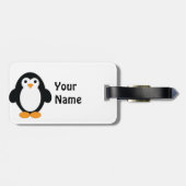 Cute Cartoon Penguin Bagagelabel (Achterkant horizontaal)