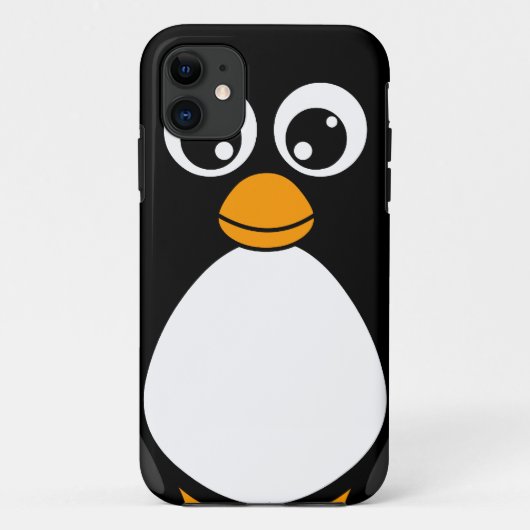 Cute Cartoon Penguin Black en White Case-Mate iPhone Case (Achterkant)