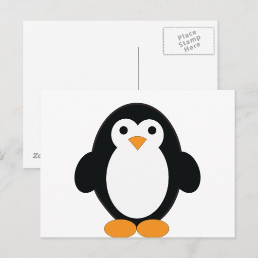 Cute Cartoon Penguin Briefkaart (Voorkant / Achterkant)