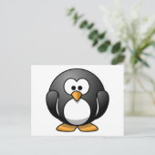 Cute Cartoon Penguin Briefkaart (Staand voorkant)