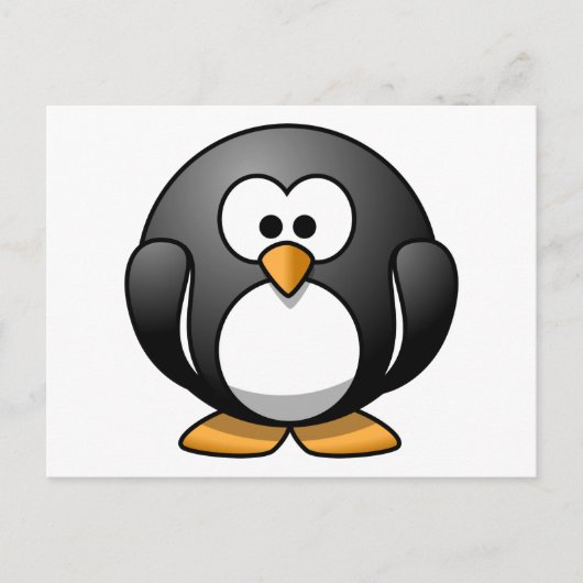 Cute Cartoon Penguin Briefkaart (Voorkant)