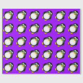 Cute Cartoon Penguin Cadeaupapier (Vlak)