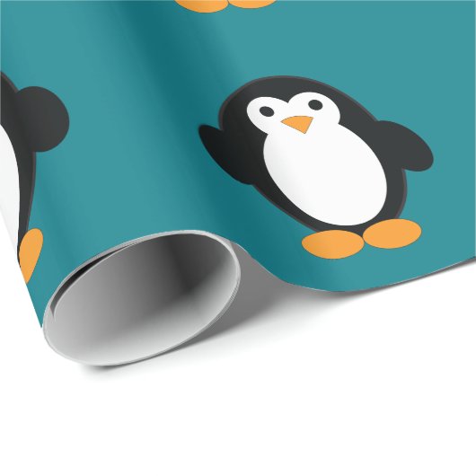 Cute Cartoon Penguin Cadeaupapier (Rol Hoek)