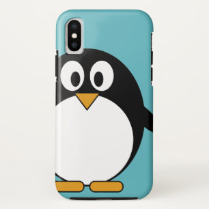 Cute Cartoon Penguin iPhone XS Hoesje