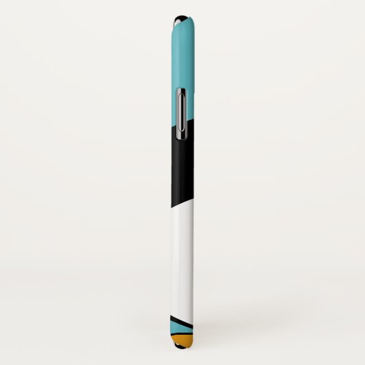 Cute Cartoon Penguin Custom Name Blue Case-Mate iPhone Case (Achterkant / rechts)