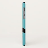 Cute Cartoon Penguin Custom Name Blue Case-Mate iPhone Case (Achterkant/links)