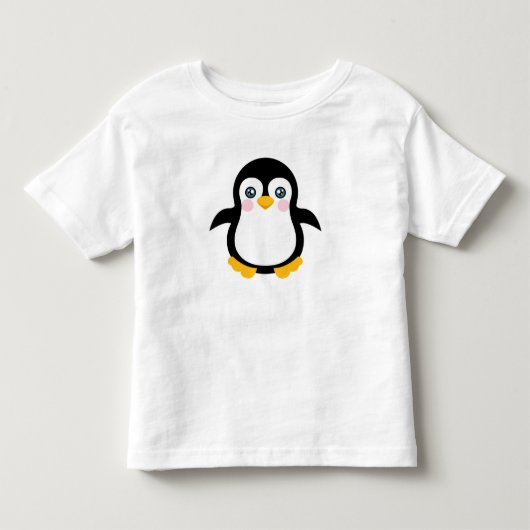 Cute Cartoon Penguin Design Kinder Shirts (Voorkant)
